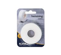 Korbond 20m Strong Hemming Tape - White - Clear Drying - Iron On - No Sew Hem Tape