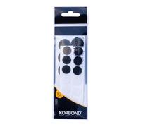 Korbond 24 Piece Black & White Stick On Hook & Loop Dots -12 Sets of Small & Large Self Adhesive Hook & Loop Dots