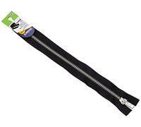KORBOND 25cm Black Metal Zip - Closed Ended Zip - 25cm /10inches - Ideal for Sewing, Tailoring, Crafting Cushions or Garments