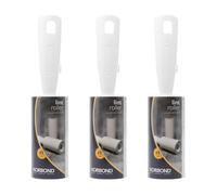 Korbond 3 Pack Lint Roller Set- 147 Sticky Easy to Peel Paper Sheets - Suitable for ALL FABRIC TYPES, 114508, White, 3 Rollers