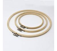 Korbond 3 Pcs Set - 3 Sizes of Adjustable Embroidery Hoops - 6 Inch (15cm), 8 Inch (20cm), 10 Inch (25cm) -Cross Stitch, Crafting, Frame, Crochet, Sewing - 100% Bamboo, Natural, 114002