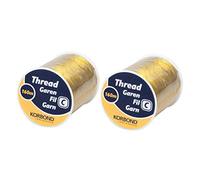 Korbond 320m Sewing Thread -2 x 160m Spools - Gold Polyester - Hand and Machine Sewing