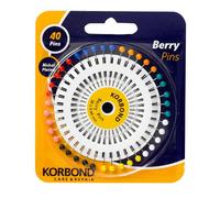 Korbond 40 Berry Pins-110170, Nickel, Asst, Red