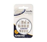 KORBOND 40 Piece Sewing Needle Compact - Needle Assortment for a Multitude of Hand Sewing, Betweens Tapestry & Darning Needles, Silver
