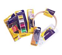 Korbond 43 Piece Complete Embroidery Starter Kit - Includes, Floss, Bamboo Hoop, Needle & Scissors - Deal for Beginner to Expert