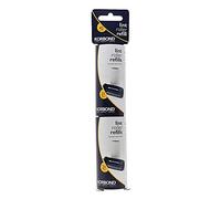 Korbond 6m Lint Roller Twin Refill Pack Clothes, Furniture and Carpet. Removes Dust, Pet Hair and Fluff-42 Sticky Pre-Cut Paper Sheets , 21 count (Pack of 2), Blue,white