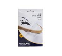 Korbond Aida Cross Stitch Fabric White - 14 Count - 100% Cotton - 30cm x 46cm 180510