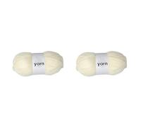 KORBOND Baby Cream Yarn (Pack of 2) - 100% Acrylic, 290m Total