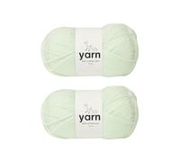 Korbond Baby Mint Green Yarn - 2 x 100g Acrylic Baby Yarn - Soft, Lightweight, Hypoallergenic & Durable (200g/580m Total)