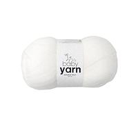 Korbond Baby White Yarn - 100g Acrylic Wool - Lightweight, Hypoallergenic & Durable Double Knit Crochet Yarn Knitting Wool (290m Total)