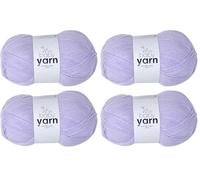 Korbond Baby Yarn Lilac - 2 x 100g Acrylic Wool - Lightweight, Hypoallergenic & Durable Double Knit Crochet Yarn Knitting Wool (Pack of 2)