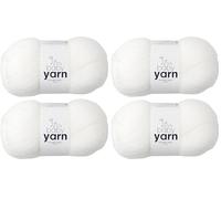 Korbond Baby Yarn - White - 2 x 100g Acrylic Wool - Lightweight, Hypoallergenic & Durable Double Knit Crochet Yarn Knitting Wool (Pack of 2)
