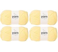 Korbond Baby Yarn - Yellow - 2 x 100g Acrylic Wool - Lightweight, Hypoallergenic & Durable Double Knit Crochet Yarn Knitting Wool (Pack of 2)