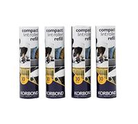 Korbond Compact Lint Roller Refills - Pack of 4 (120 Sheets) - Perfect for Travel