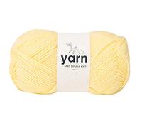 Korbond DK Baby Lemon Yarn - 100g Acrylic Wool - Lightweight, Hypoallergenic & Durable Double Knit Crochet Yarn Knitting Wool (290m Total), Yellow