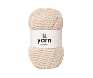 Korbond DK Beige Yarn - 100g Acrylic Wool - Lightweight, Hypoallergenic & Durable Double Knit Crochet Yarn Knitting Wool (290m Total)