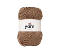 Korbond DK Brown Yarn - 100g Acrylic Wool - Lightweight, Hypoallergenic & Durable Double Knit Crochet Yarn Knitting Wool (290m Total)
