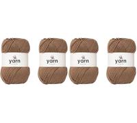 Korbond DK Brown Yarn - 2 x 100g Acrylic Yarn - Lightweight, Hypoallergenic & Durable (200g/580m Total) (Pack of 2)