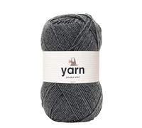 KORBOND DK Grey Yarn - 100g Acrylic Wool - Lightweight, Hypoallergenic & Durable Double Knit Crochet Yarn Knitting Wool (290m Total)