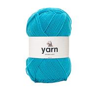 KORBOND DK Turquoise Yarn - 100g Acrylic Wool - Lightweight, Hypoallergenic & Durable Double Knit Crochet Yarn Knitting Wool (290m Total)