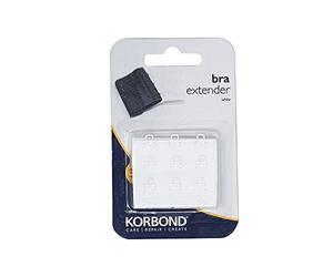 Korbond Double Hook Bra Extender - x 1 50mm White Bra Extender - Machine Washable - Increase Bra Size By Up To 8cm - Comfort Fit