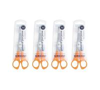 Korbond General Purpose Scissors 5 INCH - 4 Pack- Comfort Grip Professional, Household, Fabric, Crafting, Kitchen. AMBIDEXTROUS - for Right-& Left-Handed Users
