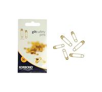 Korbond Gilt/Gold Safety Pins - 36 Pieces Assorted Sizes; 16mm & 22mm. Ideal for Delicate Fabrics, Discreet Pinning, Fastening, Securing Clothing, Crafting, Sewing, Pinning, Saree, Sari