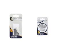 Korbond Needle Compact 30 Sewing Needles + Black and White Polyester Sewing Thread with Needle Threader