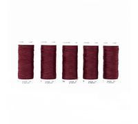 KORBOND 500m Deep Red Polyester 5 x 100m Reels Thread-for Hand Sewing Machines - No Shrinkage - Ideal for Mending, Tailoring, Quilting, Crafting, Repairs and Embellishment