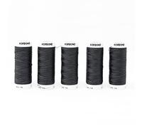 Korbond Polyester All Purpose Thread - 500m Total - Steel Grey - 5 x 100m Reels for Hand and Machine Sewing