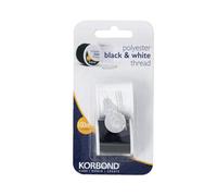 Korbond Polyester Black & White Thread 2Pk One Colour (One Size)