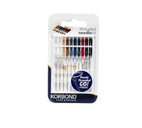 Korbond Self Threading Sewing Needles Set (Pack Of 10) Steel (One Size)