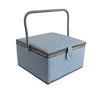 Korbond Sewing Basket - Extra Large - Tiny Dots Design - 18cm x 36cm x 34cm