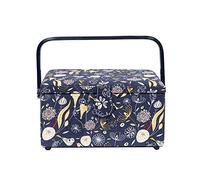 Korbond Sewing Basket - Medium - Enchanted Park Design - 14.5cm x 19cm x 26cm - Sewing Storage to store Sewing Accessories, Sewing Kits and Embroidery Tools