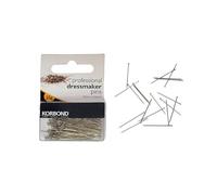 KORBOND Sewing Pins - Professional Dressmaker Fabric Pins - 25g, Silver