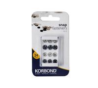 Korbond Snap Fasteners Sew On 24Pk One Colour (One Size)