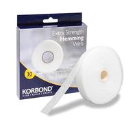 KORBOND Strongest Hem Tape - 72GSM - 30m x 2cm Hemming Web - Invisible Mending Tape for Fabric - Iron on Hem Tape - NO Sewing Required Adhesive Fabric Tape, Webbing Tape, Hemming Tape