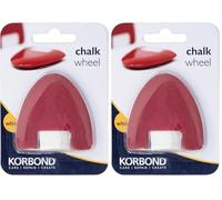 KORBOND Tailors Chalk Fabric Marking Wheel with White Cartridge- Ideal for Tailoring, Quilting, Sewing, Crafting and Mending 110138 (Pack of 2)
