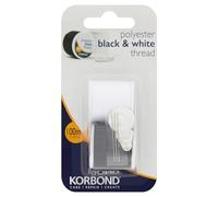 Korbond Twin Pack Black and White Thread - 110790,100m