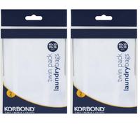 Korbond Washing Machine Bag, White, Twin Pack (Pack of 2)