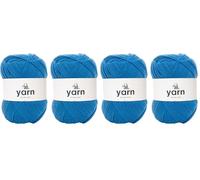 Korbond Yarn Blue - 2 x 100g Acrylic Wool - Lightweight, Hypoallergenic & Durable Double Knit Crochet Yarn Knitting Wool (Pack of 2)