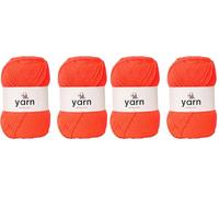 Korbond Yarn - Bright Coral - 2 x 100g Acrylic Wool - Lightweight, Hypoallergenic & Durable Double Knit Crochet Yarn Knitting Wool (Pack of 2)