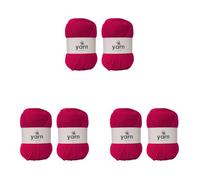 Korbond Yarn - Bright Pink - 2 x 100g Acrylic Wool - Lightweight, Hypoallergenic & Durable Double Knit Crochet Yarn Knitting Wool (Pack of 3)