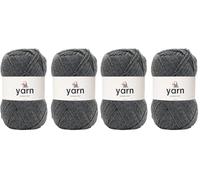 Korbond Yarn - Grey - 2 x 100g Acrylic Wool - Lightweight, Hypoallergenic & Durable Double Knit Crochet Yarn Knitting Wool (Pack of 2)