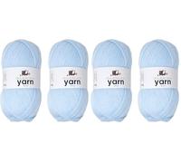 Korbond Yarn - Light Blue - 2 x 100g Acrylic Wool - Lightweight, Hypoallergenic & Durable Double Knit Crochet Yarn Knitting Wool (Pack of 2)