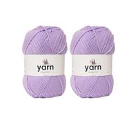 Korbond Yarn - Lilac - 2 x 100g Acrylic Wool - Lightweight, Hypoallergenic & Durable Double Knit Crochet Yarn Knitting Wool