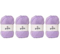 Korbond Yarn - Lilac - 2 x 100g Acrylic Wool - Lightweight, Hypoallergenic & Durable Double Knit Crochet Yarn Knitting Wool (Pack of 2)