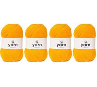 Korbond Yarn Mustard Yellow - 2 x 100g Acrylic Wool - Lightweight, Hypoallergenic & Durable Double Knit Crochet Yarn Knitting Wool (Pack of 2)