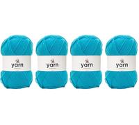Korbond Yarn - Turquoise - 2 x 100g Acrylic Wool - Lightweight, Hypoallergenic & Durable Double Knit Crochet Yarn Knitting Wool (Pack of 2)