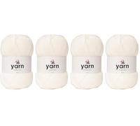 Korbond Yarn - White - 2 x 100g Acrylic Wool - Lightweight, Hypoallergenic & Durable Double Knit Crochet Yarn Knitting Wool (Pack of 2)